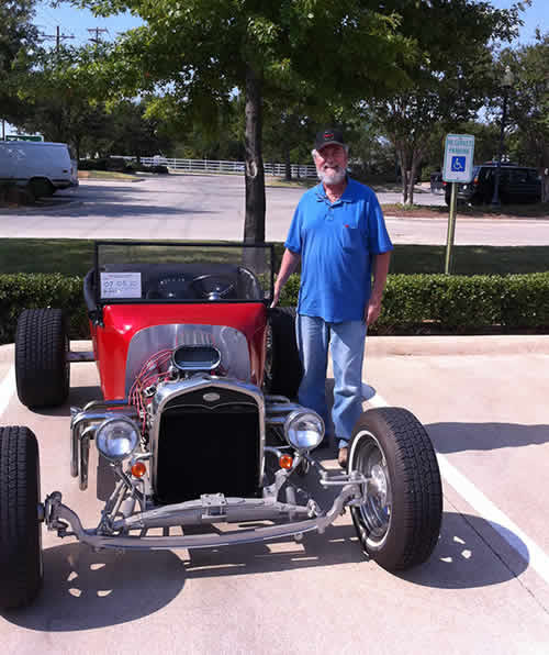 Rex with his new Hotrod!